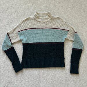 Colorblock Chunky Knit Sweater – Cozy & Stylish